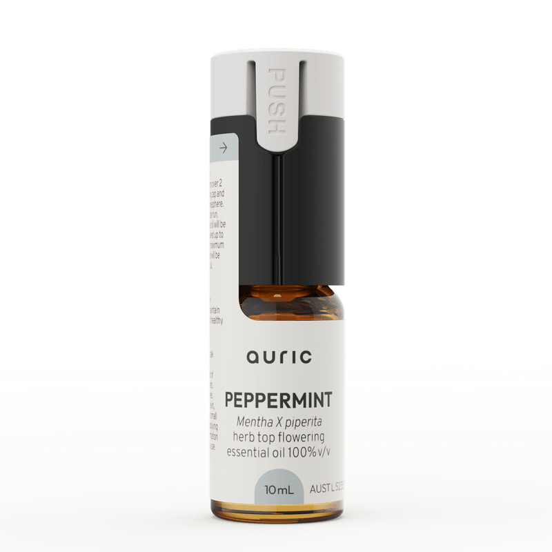 Peppermint essential oil bottle